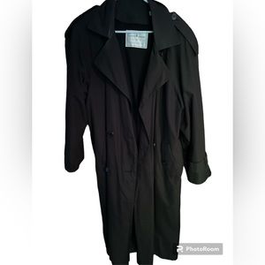 London Fog black trench coat in size 14